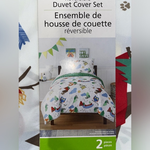 Mainstay. Camping themed duvet cover set. For twin/extra large twin. NWT - Picture 2 of 3